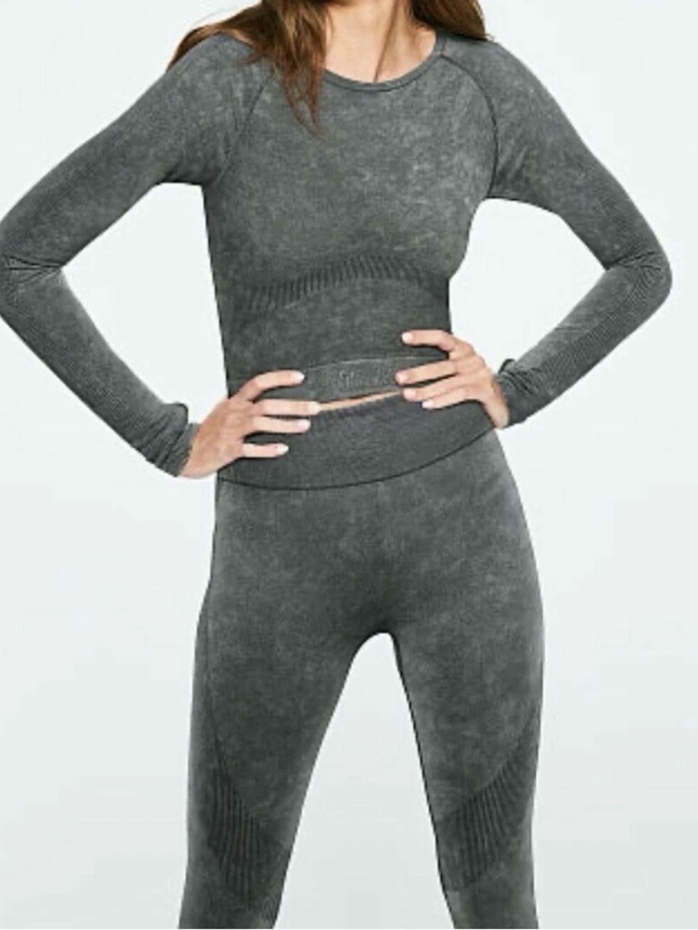 PINK Victoria's Secret Seamless Leggings in Heather Gray
